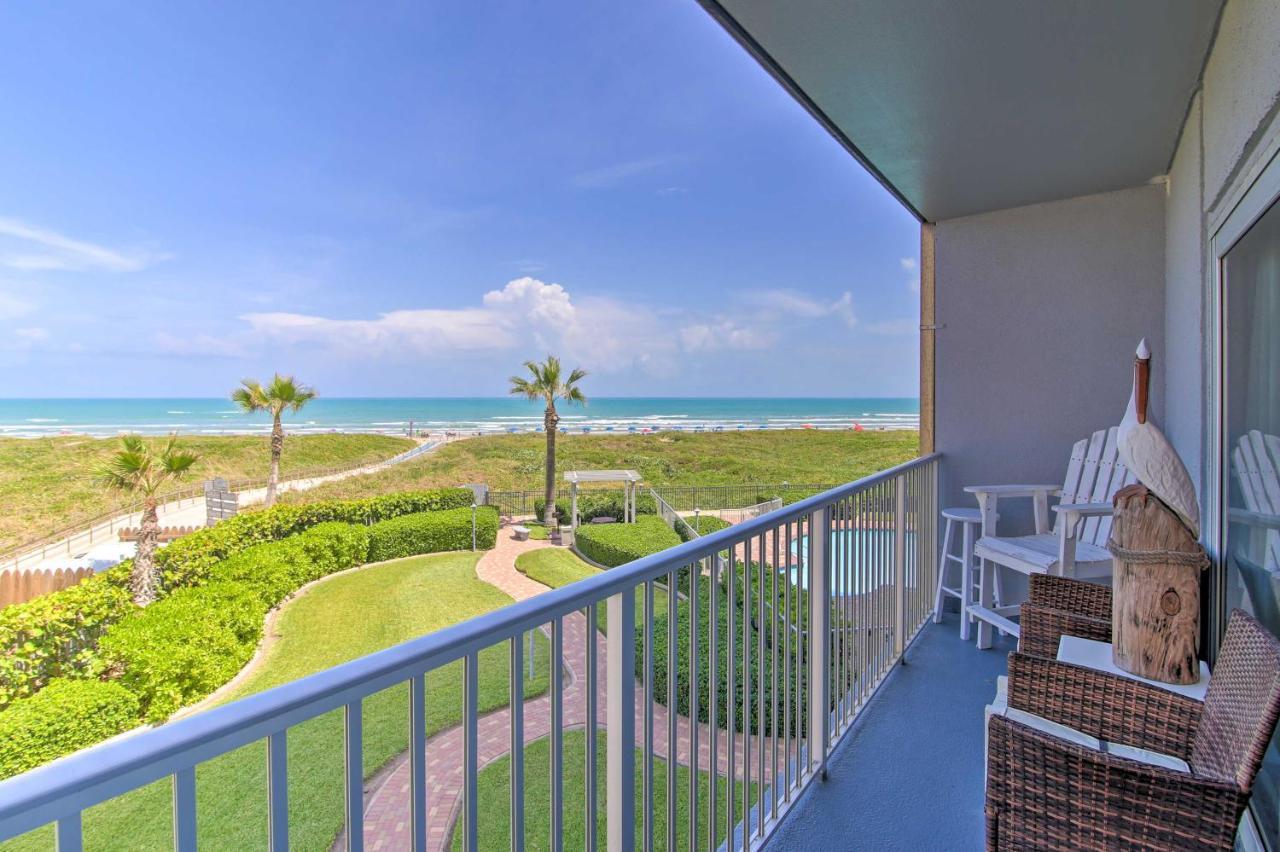 Sunny Oceanfront Condo On South Padre Island Beach Kültér fotó